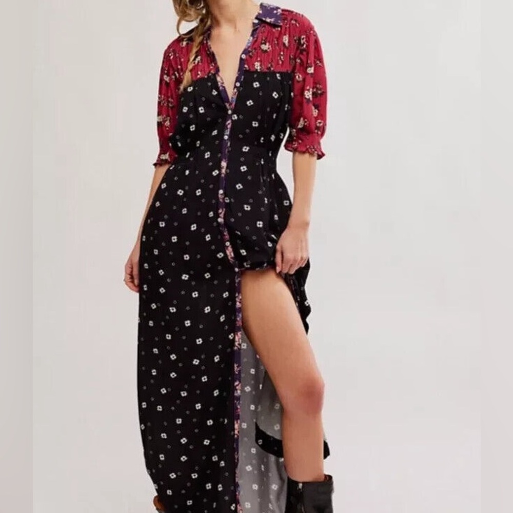 NWT Free People Nora Floral Midi or Maxi Dress Size XS